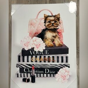 Puppy Pink Handbag Art Print 12”x16”